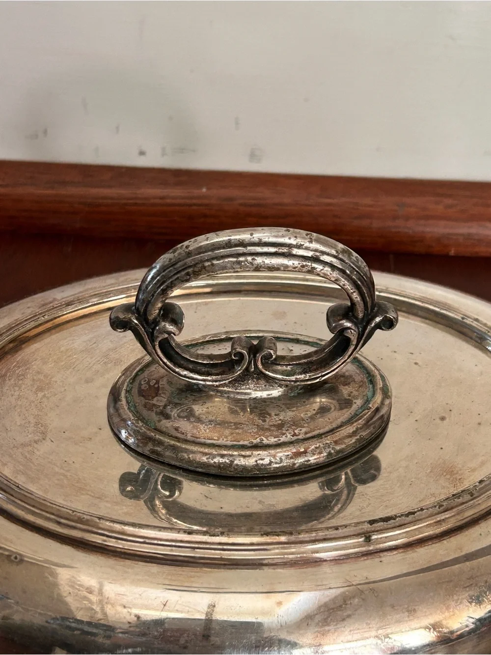Antique English Silver-Plated Entrée Dish & Cover Dingwall Pattern by C G & Co